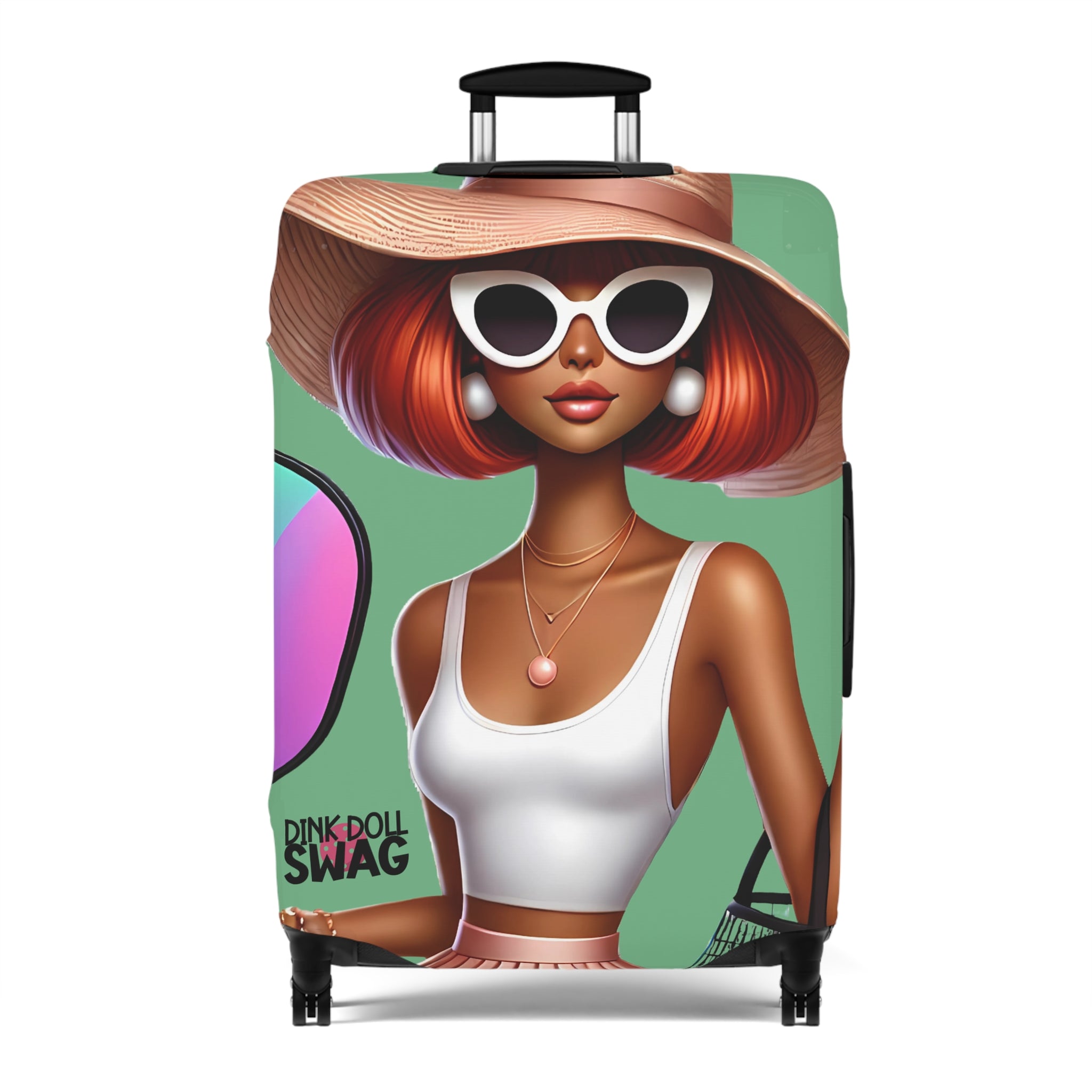 Dink Doll Swag™ Red Head Diva Luggage Cover