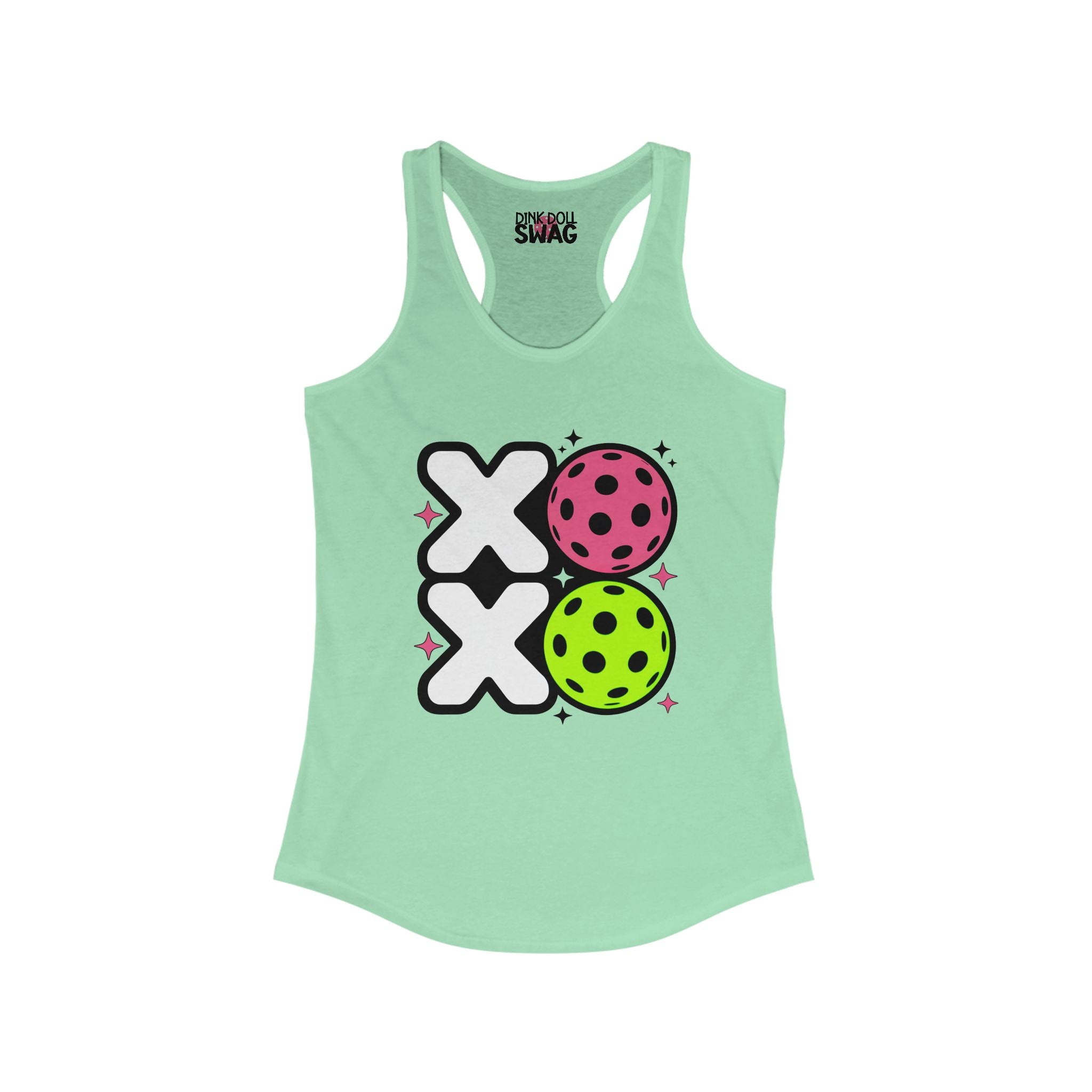 Pickleball Racerback Women's Tank - 'XOXO' Design
