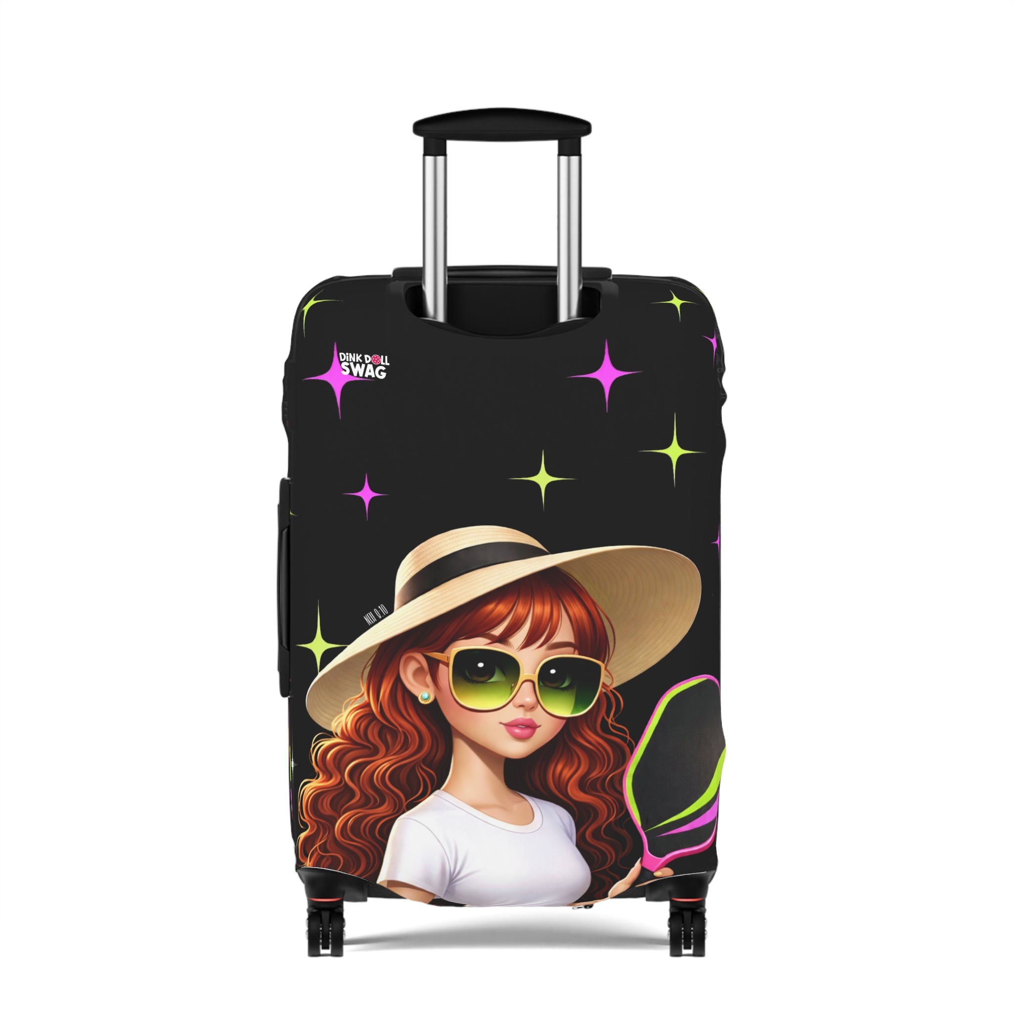 Dink Doll Swag™ Joy in Motion   – Sienna Edition Pickleball Luggage Cover for Women | Faith-Inspired