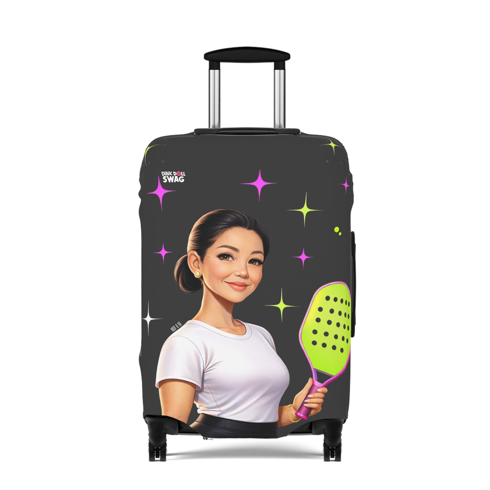 Dink Doll Swag™ Joy in Motion – Legacy Series   – Mei Edition Pickleball Luggage Cover for Women | Faith-Inspired