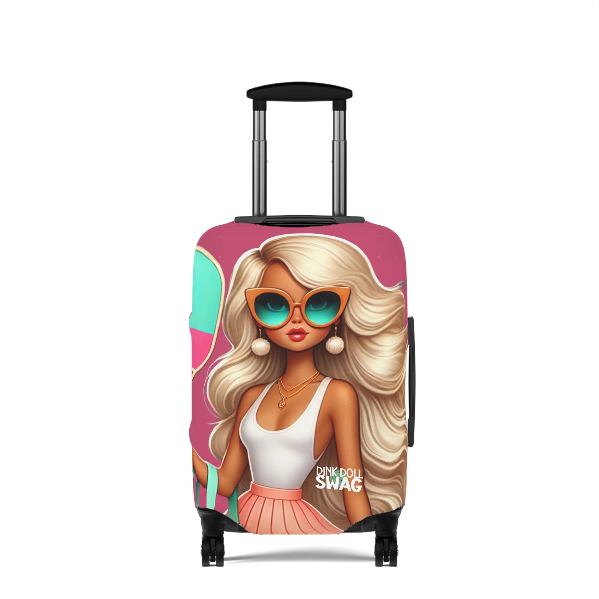 Pickleball lifestyle travel luggage cover by Dink Doll Swag