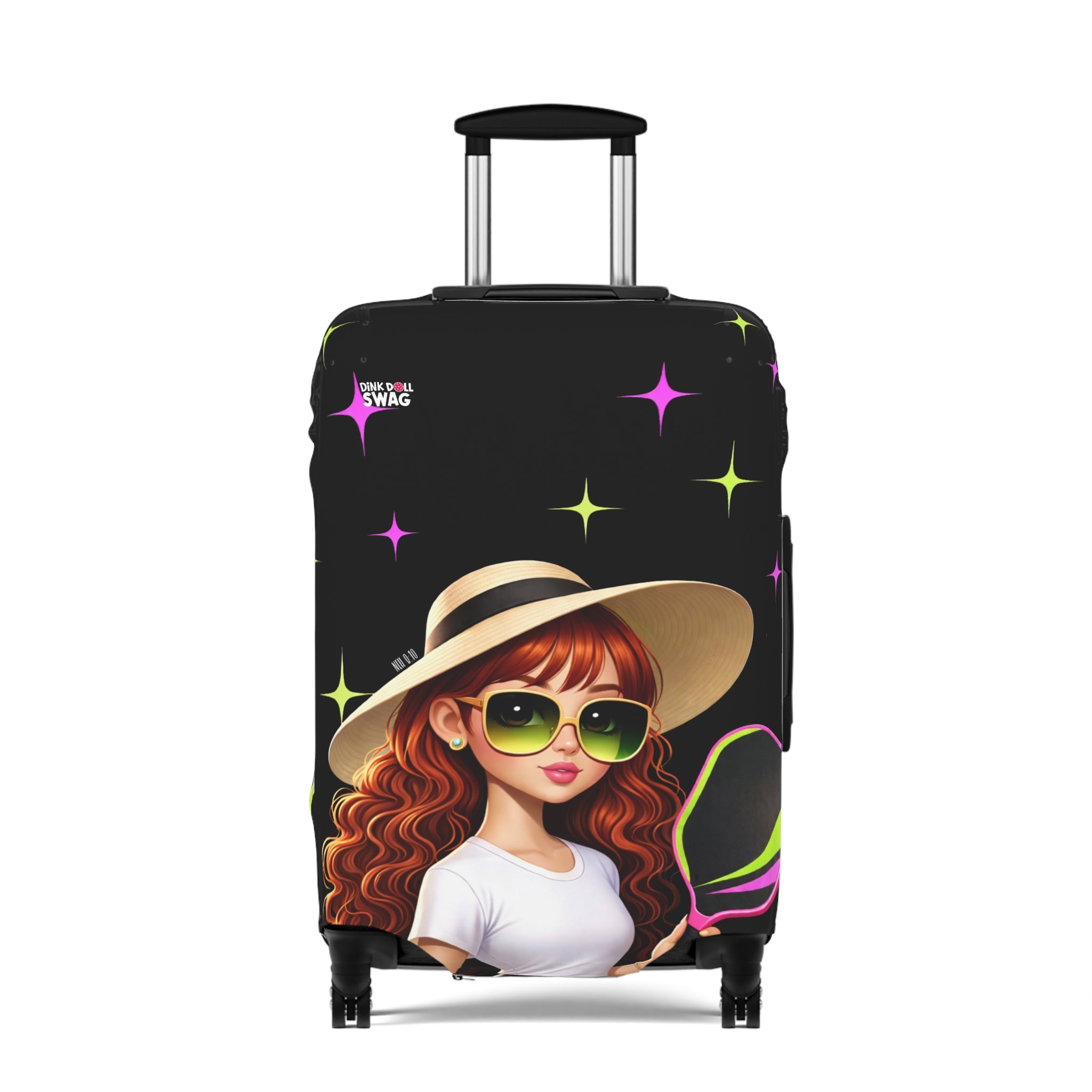 Dink Doll Swag™ Joy in Motion   – Sienna Edition Pickleball Luggage Cover for Women | Faith-Inspired