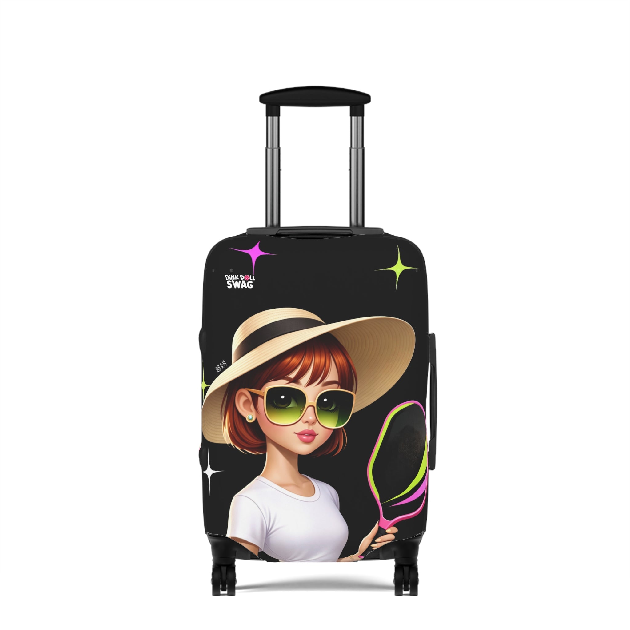 Dink Doll Swag™ Joy in Motion   – Isla Edition Pickleball Luggage Cover for Women | Faith-Inspired