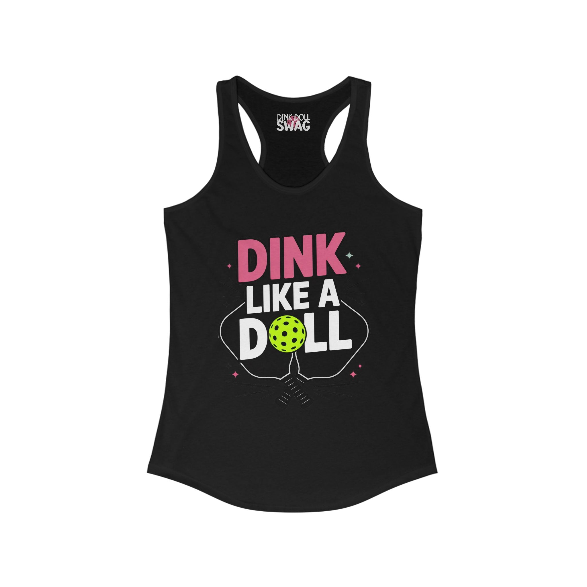 Pickleball Racerback Women's Tank - 'Dink Like a Doll' Design