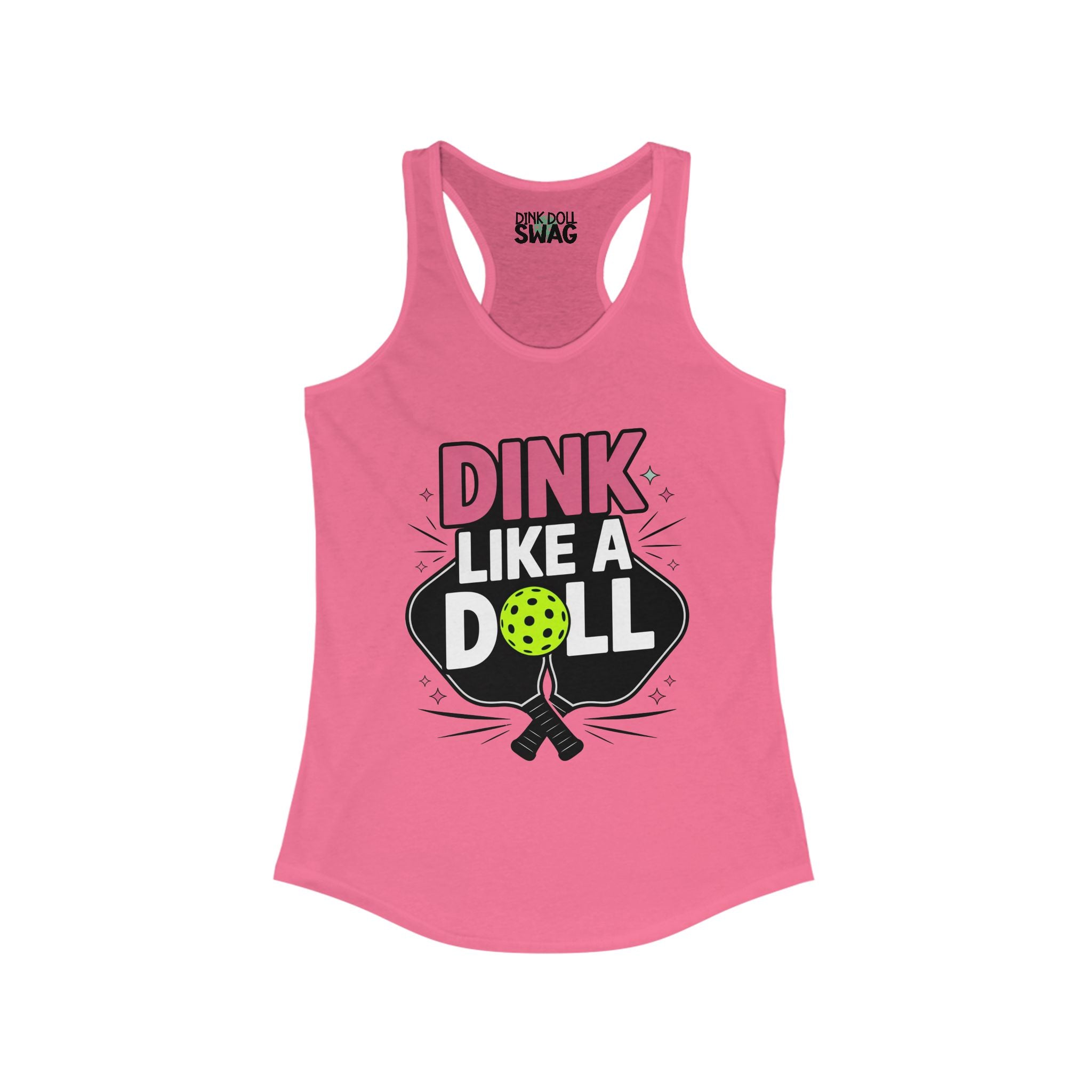 Pickleball Racerback Women's Tank - 'Dink Like a Doll' Design