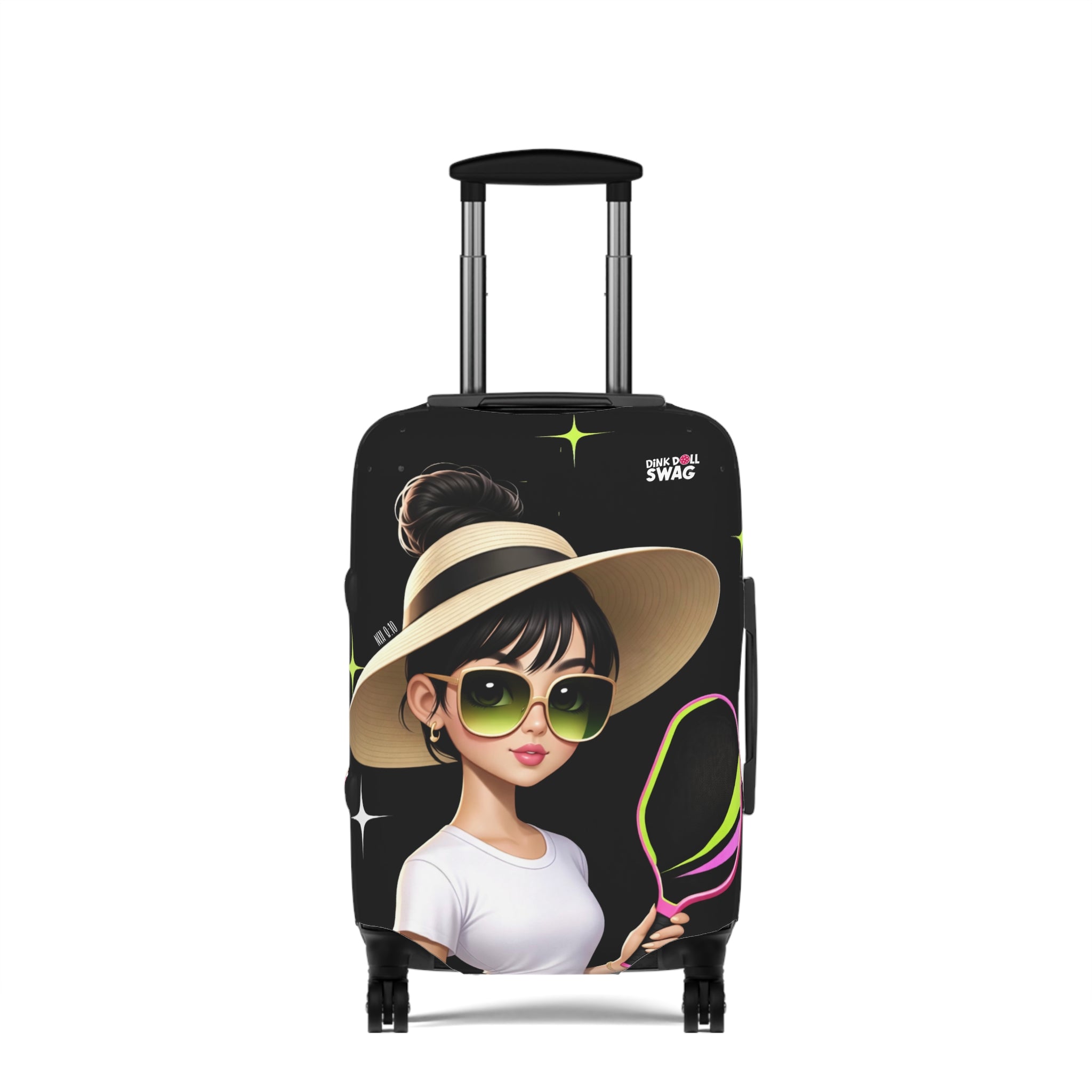Dink Doll Swag™ Joy in Motion   – Elia Edition Pickleball Luggage Cover for Women | Faith-Inspired