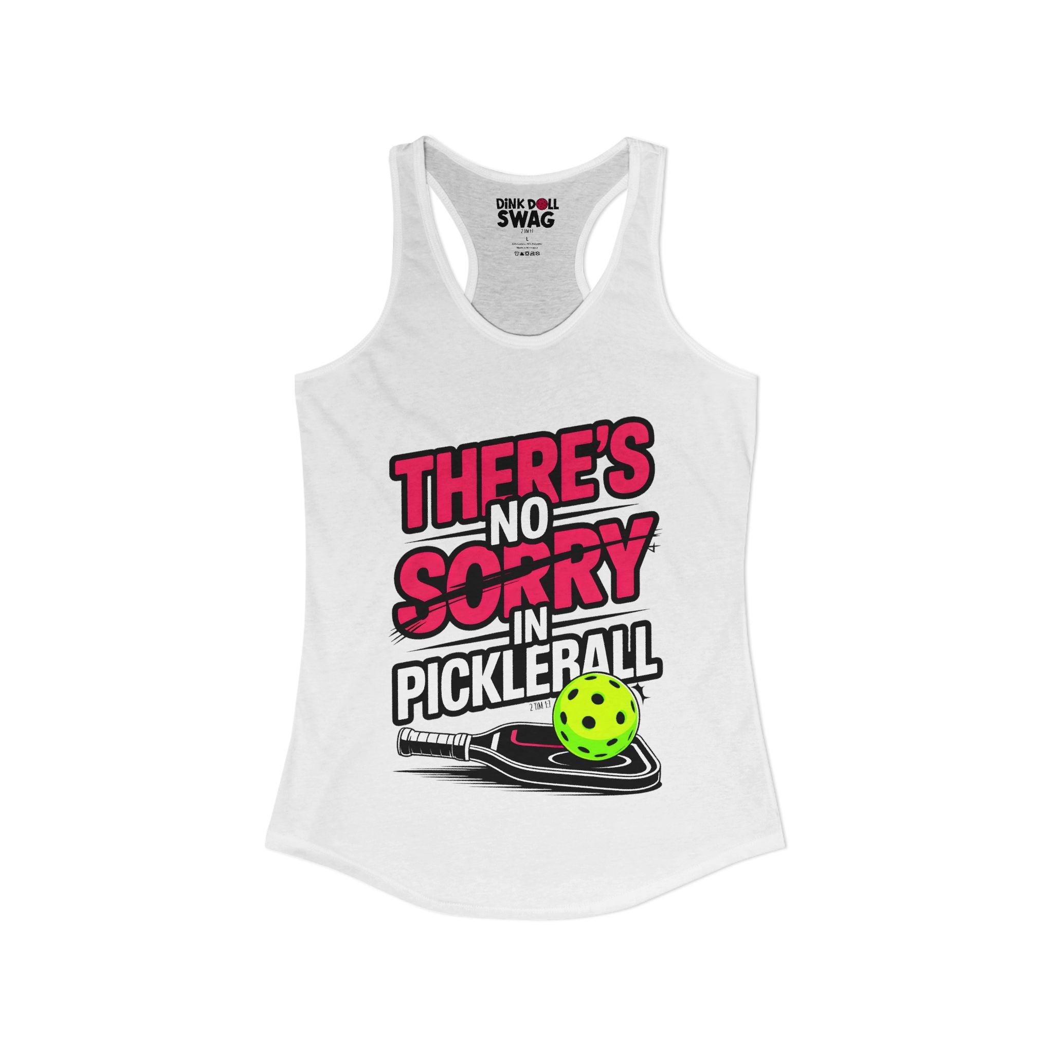 There's No SORRY in Pickleball Tank for Women | Faith-Inspired