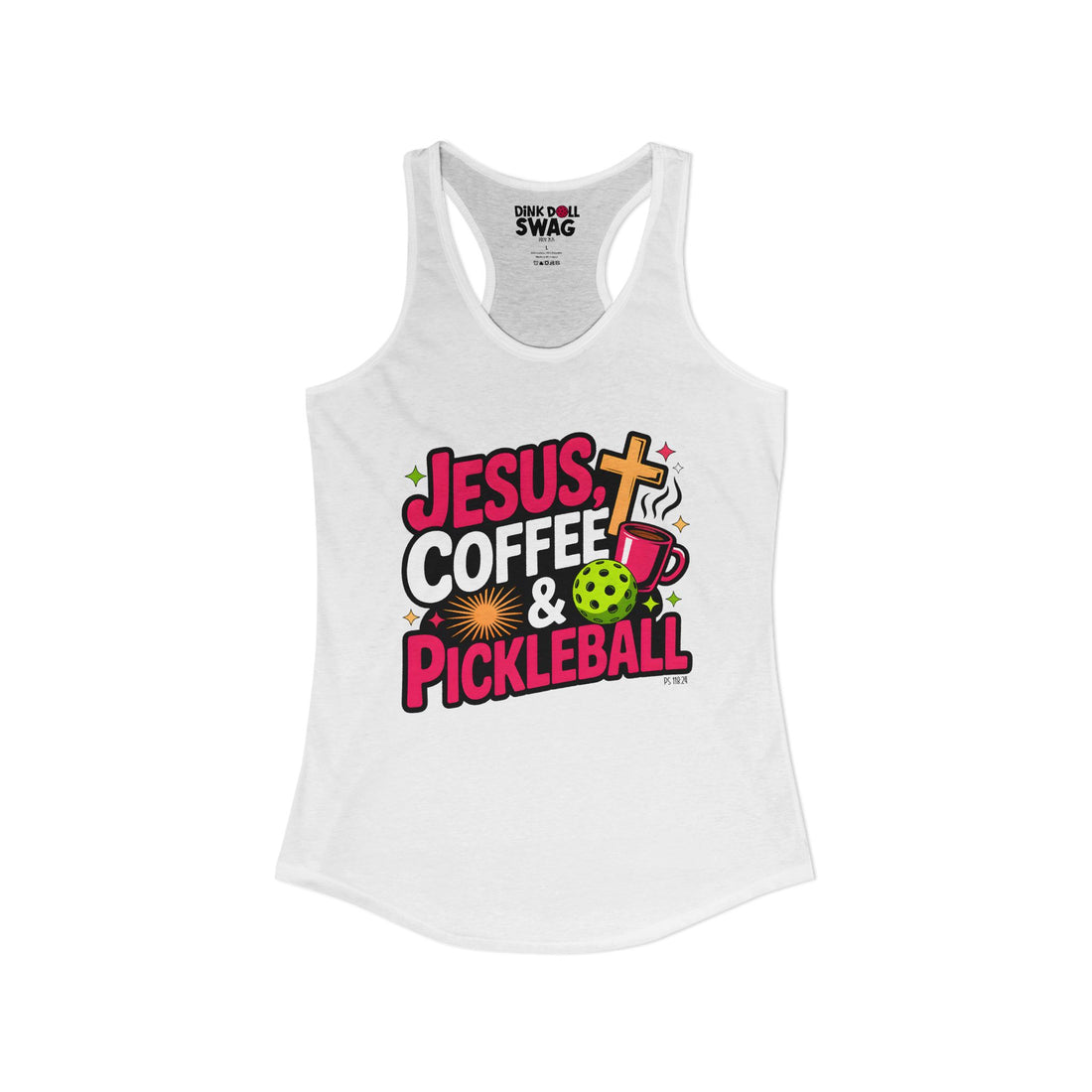 Jesus, Coffee & Pickleball Tank for Women | Faith-Inspired