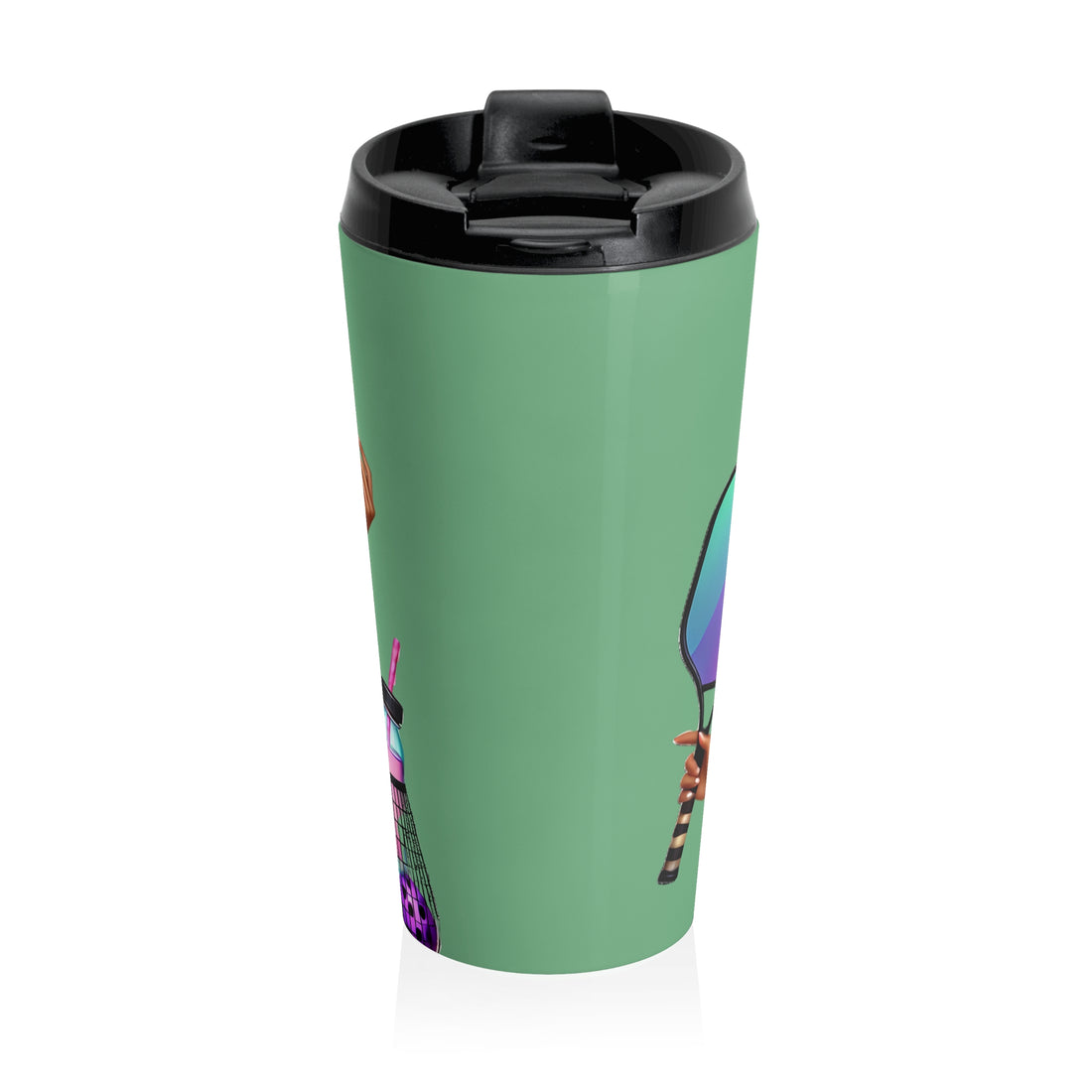 Red Head Diva pickleball tumbler with glam sunglasses design