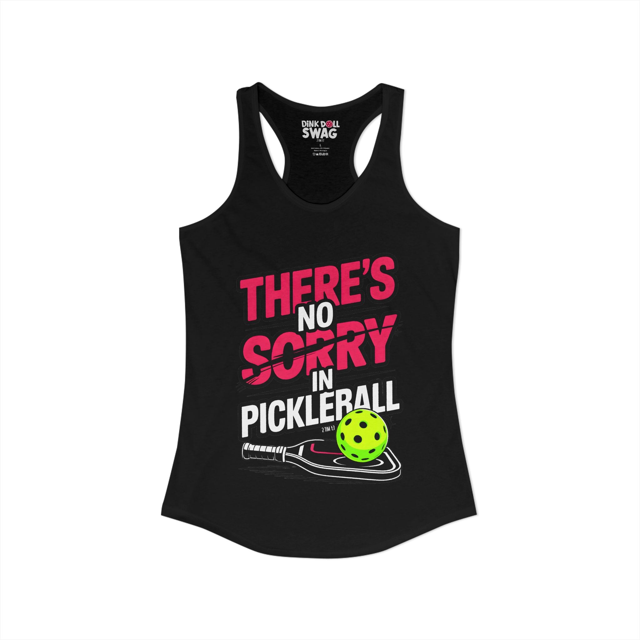 There's No SORRY in Pickleball Tank for Women | Faith-Inspired