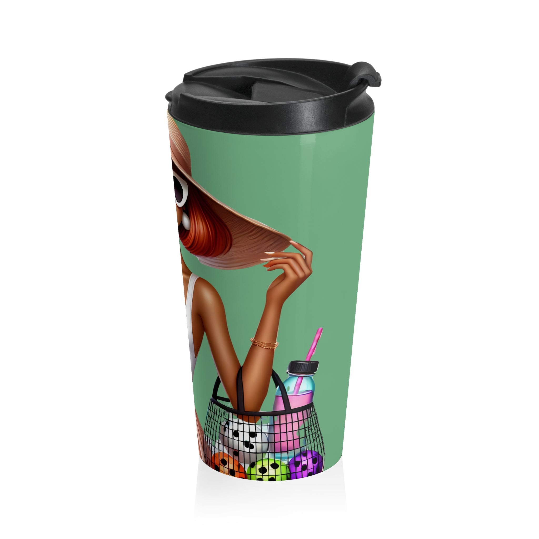 Dink Doll Swag™ Courtside Glam Tumbler - Red Head Diva