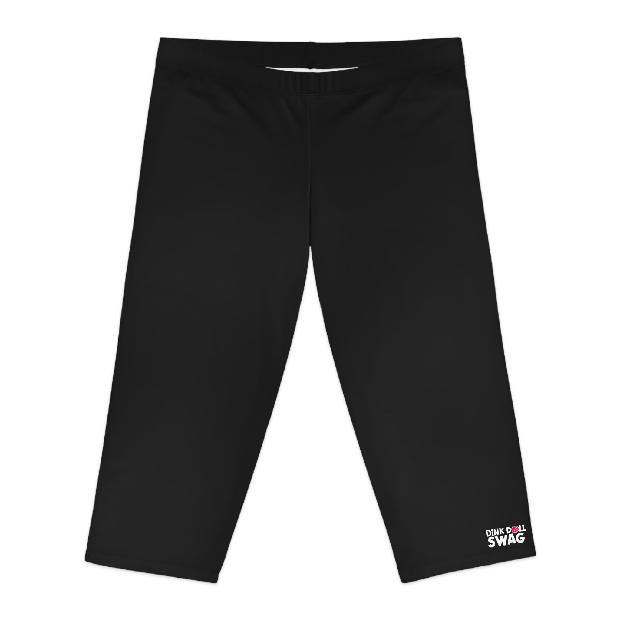 Dink Doll Swag Logo Capri Leggings – Black (Phil 4:13)
