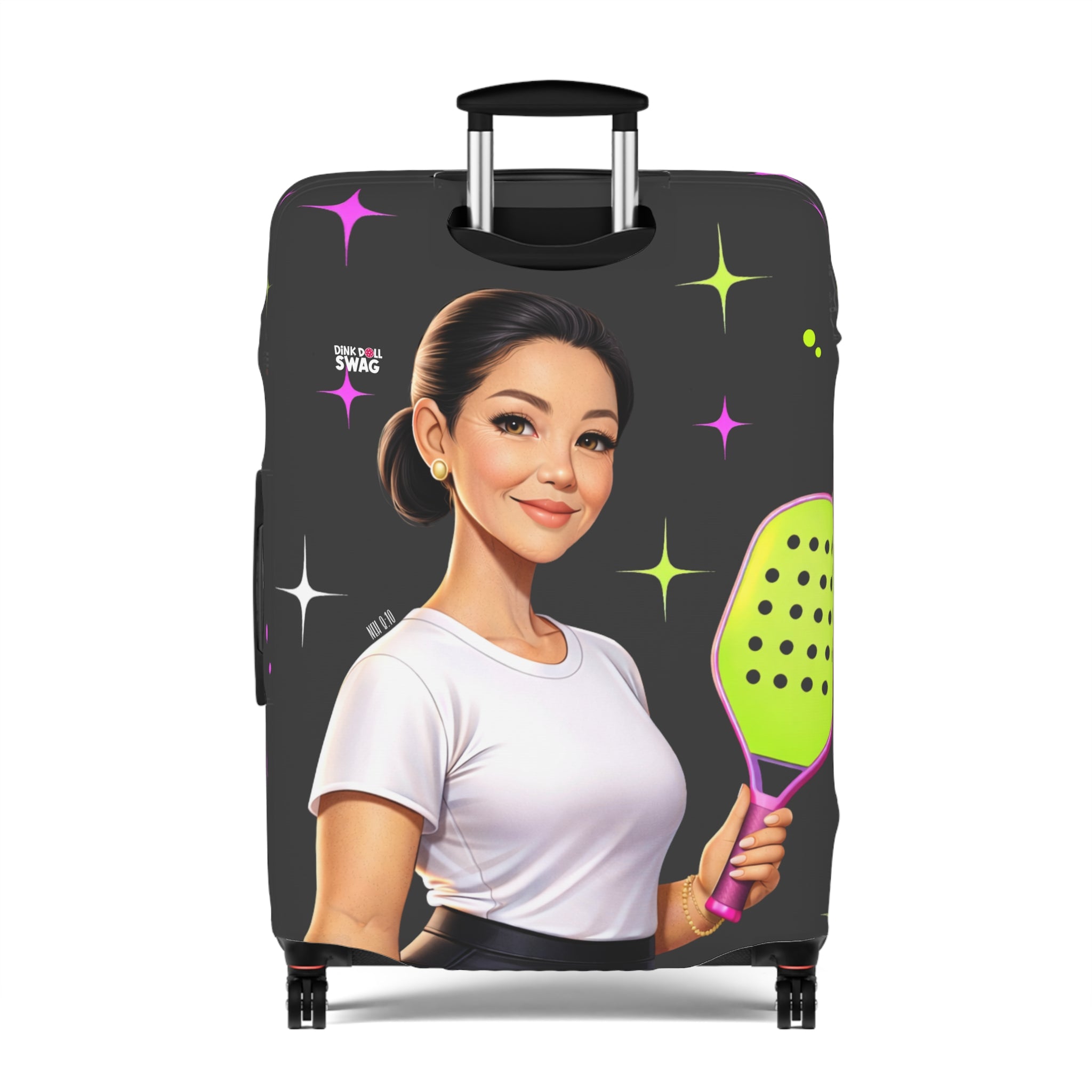 Dink Doll Swag™ Joy in Motion – Legacy Series   – Mei Edition Pickleball Luggage Cover for Women | Faith-Inspired
