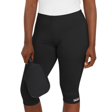 Dink Doll Swag Logo Capri Leggings – Black (Phil 4:13)