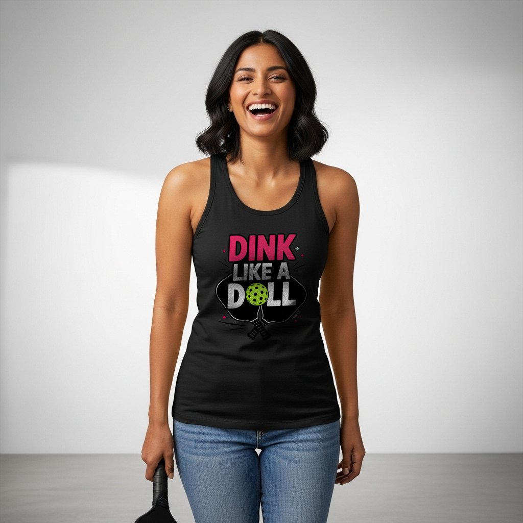 Dink Like a Doll Racerback Tank (Prov 31:25)