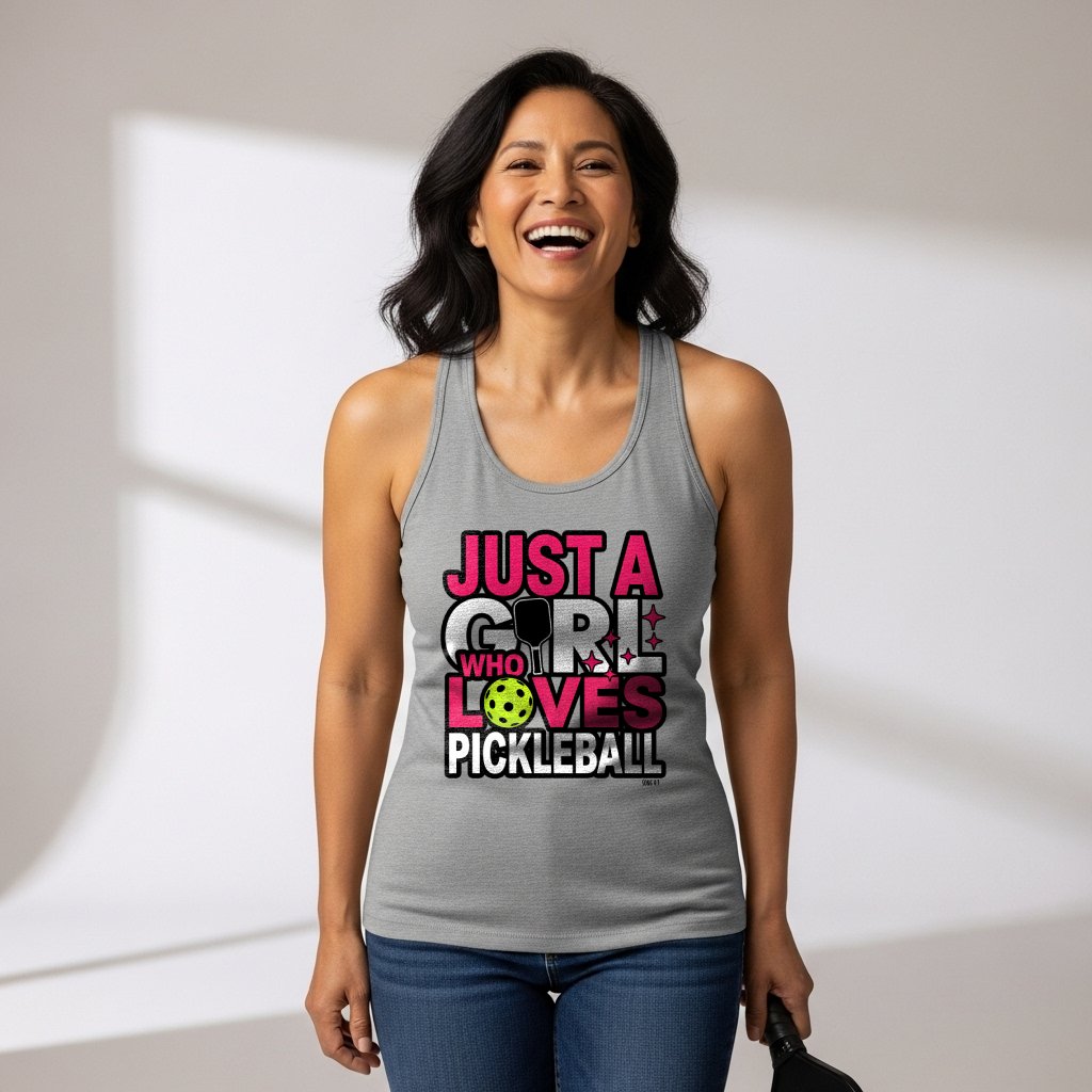 Just A Girl Who Loves Pickleball Racerback Tank (Song 4:7)
