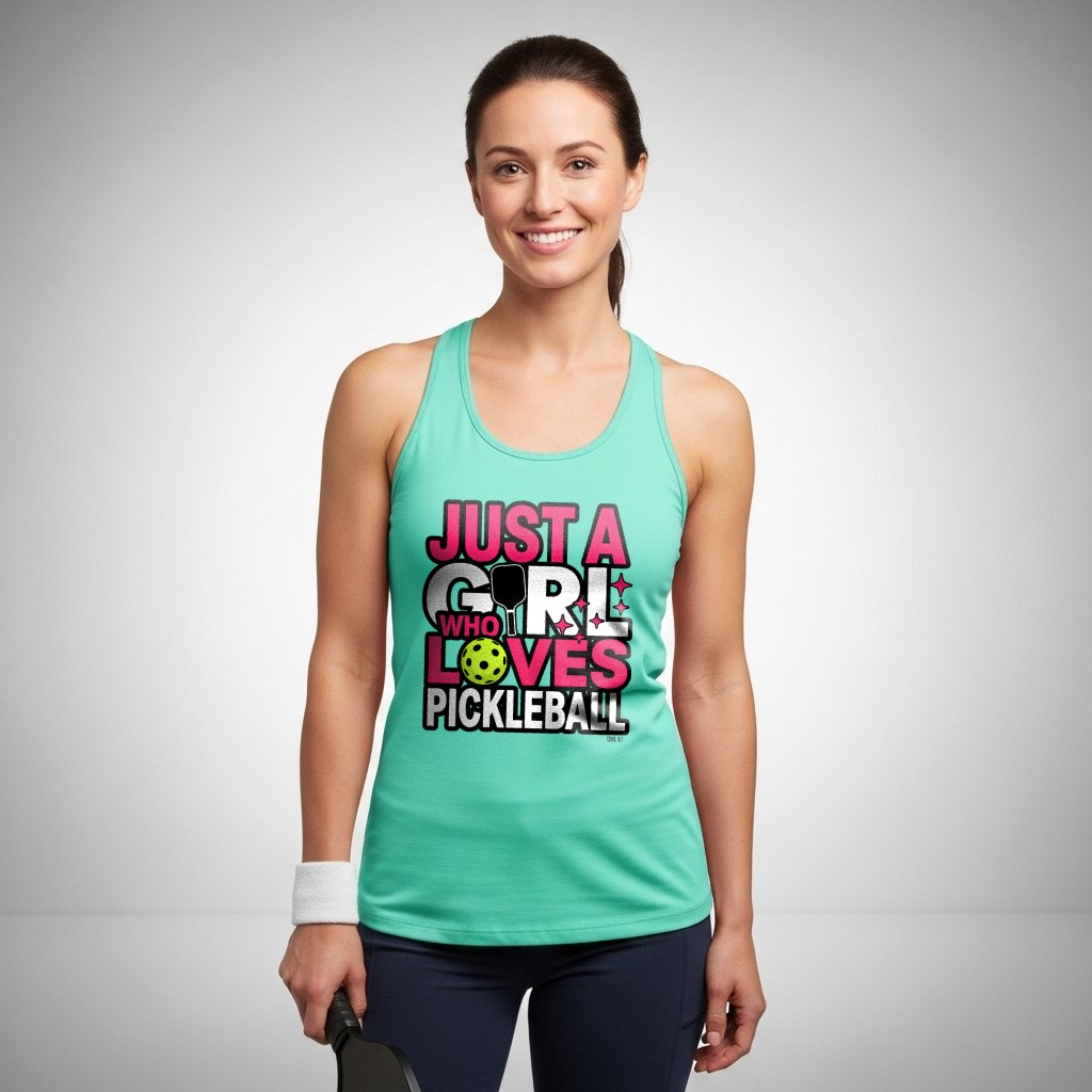 Just A Girl Who Loves Pickleball Racerback Tank (Song 4:7)
