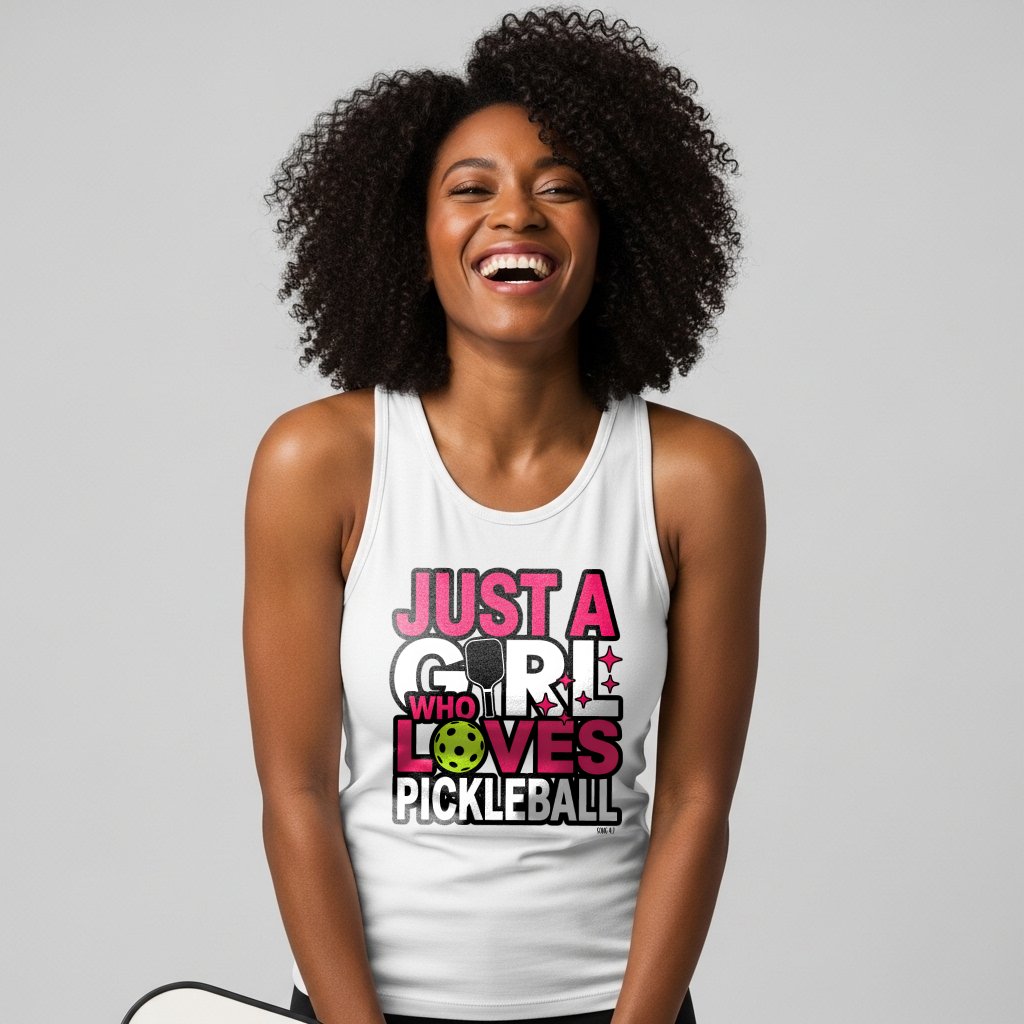 Just A Girl Who Loves Pickleball Racerback Tank (Song 4:7)
